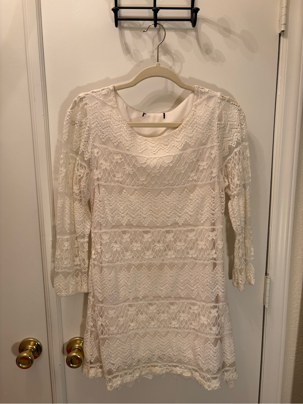 Lace Overlay Ivory Boho Women